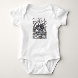 Süßes Zentangle-Hasen-Grafik-Baby-Body Baby Strampler