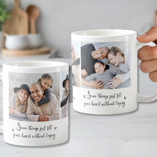 Süßes Zitat Benutzerdefinierte Familie 3 Foto Kaffeetasse