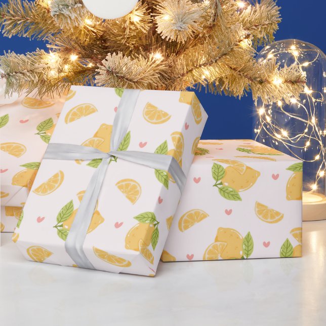 Süßes Zitronen-Nahtlosmuster Geschenkpapier (Feiertage)