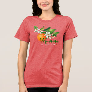 Süßes Zitrus-Mama-To-Be-Baby-Shower-Kropf-Top Tri-Blend Shirt