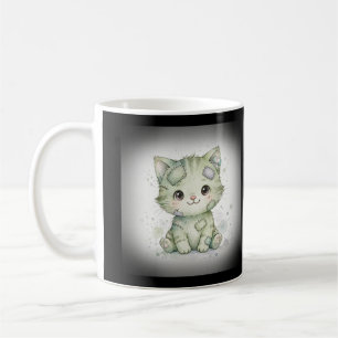 Süßes Zombie-Kätzchen Halloween Kaffeetasse