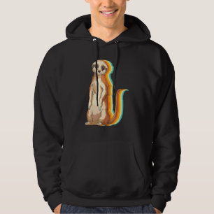 Süßes Zoo-Tier Afrika-Safari Erdmännchen Retro Erd Hoodie