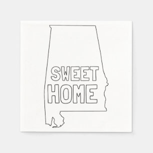 Süßes Zuhause Alabama Serviette