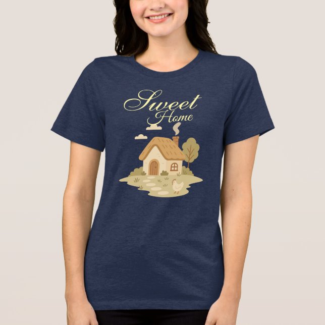 Süßes Zuhause  Tri-Blend Shirt (Vorderseite)