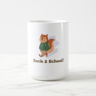 süßes Zurück-in-die-Schule-Eichhörnchen-Design Kaffeetasse