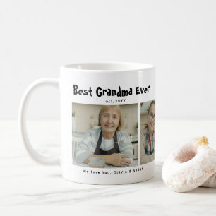 Süßeste beste Oma ever 3 Foto-Collage Herz Kaffeetasse