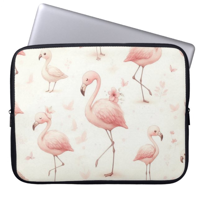 Süßeste Flamingo-Herde Laptopschutzhülle (Vorderseite)