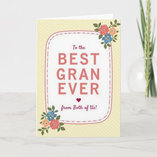 Süßeste Gran Florale Karte (Vorderseite)