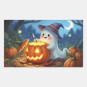 Süßeste Halloween-Geister-Rechteck-Aufkleber Rechteckiger Aufkleber