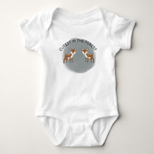 Süßeste Hirschkälber im Wald Baby Strampler