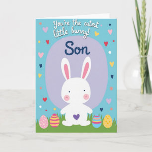Süßeste kleine Häschen-Sohn-Karte Karte