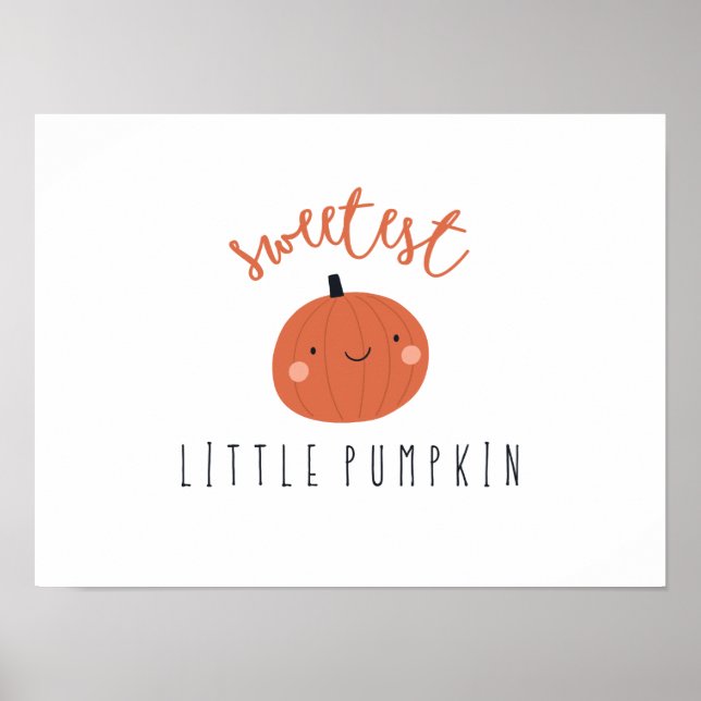 Süßeste kleine Kürbis Poster Prints digital (Vorne)