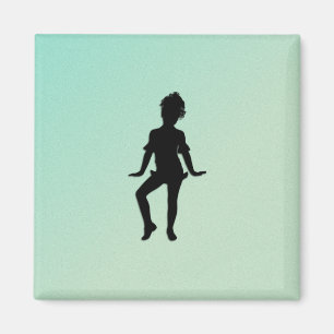 Süßeste kleine Tänzerin Grün Magnet
