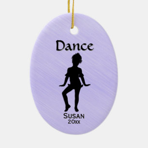 Süßeste kleine Tänzerin Lavendel Name / Datum Keramik Ornament