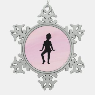 Süßeste kleine Tänzerin Schneeflocken Zinn-Ornament