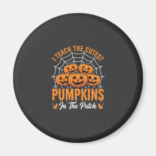 Süßeste Kürbisse auf dem Feld Lehrer Halloween_1 Magnet