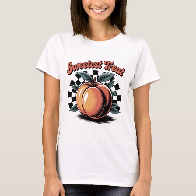 Süßeste Leckerei Peach Retro T - Shirt - Vintages  (Vorderseite)