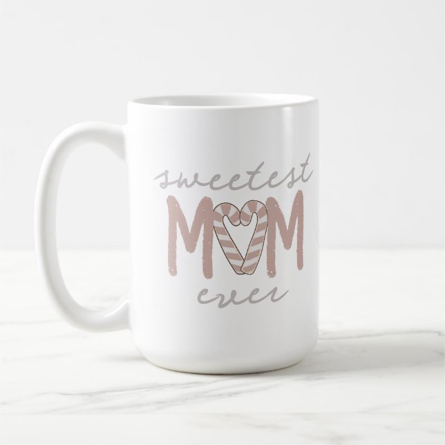 Süßeste Mama Candycane Custom Christmas Kaffeetasse (Links)