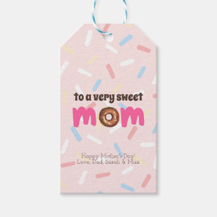Süßeste Mama Donut Typografie Personalisiert Geschenkanhänger