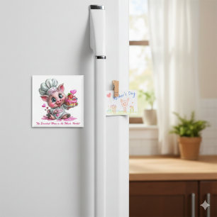 Süßeste Mama-Schweine-Koch-Kühlschrankmagnet Magnet