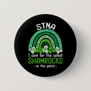 Süßeste Shamrocks Krankenschwester St Patricks Day Button