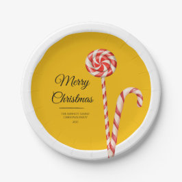Süßeste Weihnachten Candy Cane Weihnachtspapier Te Pappteller