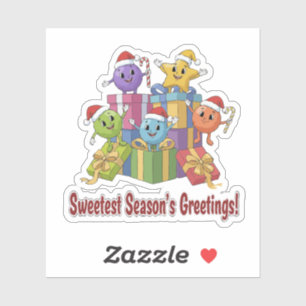 Süßeste Weihnachtsgrüße Süße Candy Weihnachten Aufkleber
