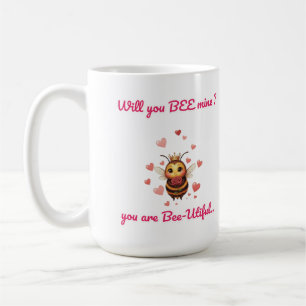Süßeste, wirst du mein Valentinsbiene sein Kaffeetasse