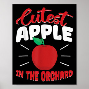 Süßester Apfel im Obstgarten Lustiges Apfelpflücke Poster