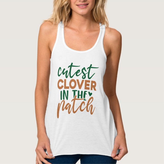 Süßester Klee im Fleck St. Patrick-60863 Tank Top (Vorderseite)