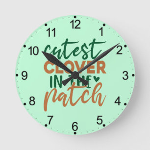 Süßester Klee im Patch St. Patrick-60863 Runde Wanduhr