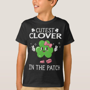 Süßester Klee im Patch St. Patricks Day Mädchen Ki T-Shirt