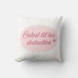 Süßester kleiner Steuerabzug – Rosa Whimsical Spit Kissen