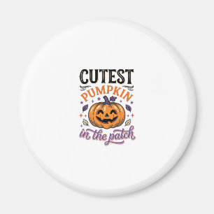 Süßester Kürbis im Patch Halloween-Shirt-Design Magnet