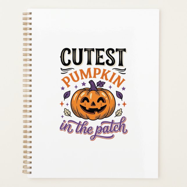 Süßester Kürbis im Patch Halloween-Shirt-Design Planer (Vorderseite)