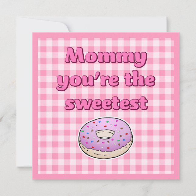 Süßester Pinker Donut Karte (Vorderseite)