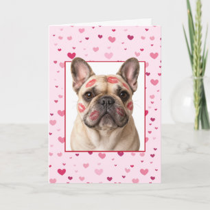 Süßester Tag Französische Bulldogge mit Küssen Karte