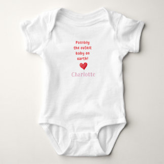 Süßestes Baby der Welt & Name, Babygeschenk, Strampler