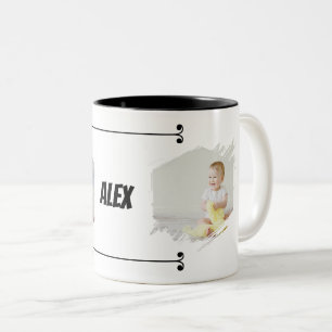 Süßestes Baby überhaupt! Personalisierter Fotobech Zweifarbige Tasse