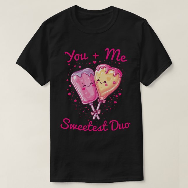 Süßestes Duo - Niedliches Ice Creme Couple Liebe D T-Shirt (Design vorne)
