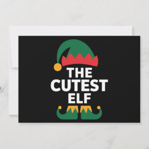 Süßestes Elf-Matching-Familien-Weihnachten  Feiertagskarte