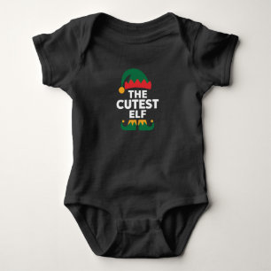 Süßestes Elf-Passendes Familien-Weihnachten Baby Strampler