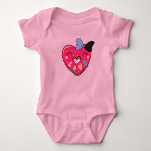 Süßestes Geschenk Schleifen Herz Baby Bodysuit Strampler