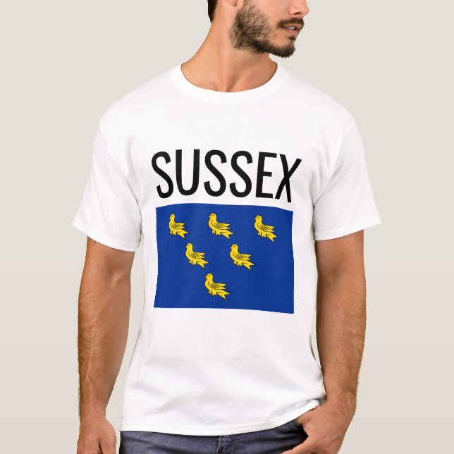 Sussex // English Landkreis Flag T-Shirt (Vorderseite)