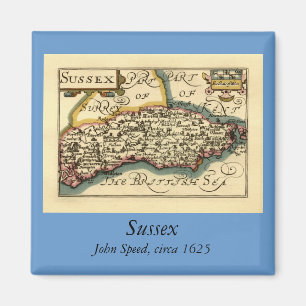 Sussex Landkreis England Altes Antiquariat Atlanti Magnet