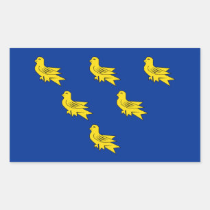 Sussex Landkreis Flag-Symbol des vereinten Königre Rechteckiger Aufkleber