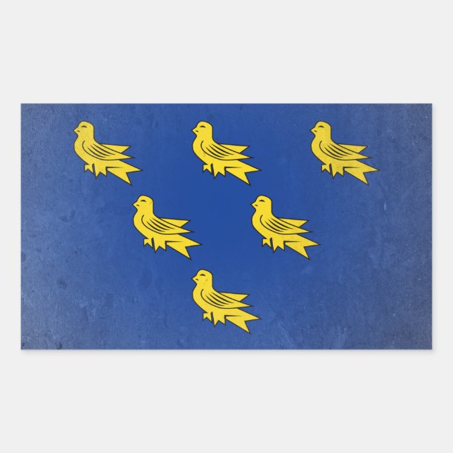 Sussex Rechteckiger Aufkleber (Vorderseite)