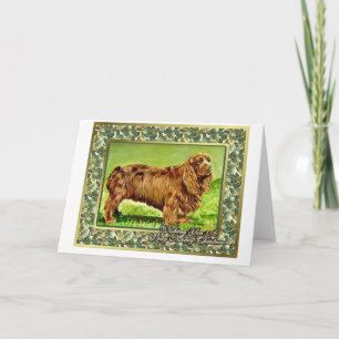 Sussex Spanel Dog Blank Christmas Card Feiertagskarte