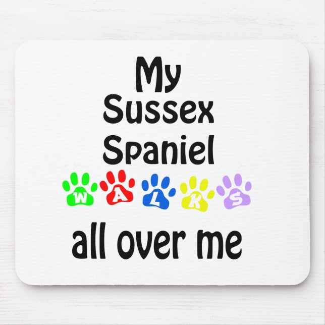Sussex Spanel Walks Design Mousepad (Vorne)