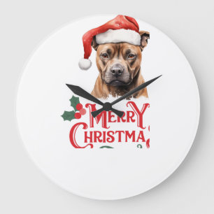 Sussex Spaniel Weihnachten Große Wanduhr